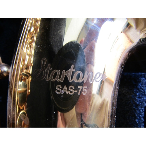 706 - Saxophone by Startone Model SAS-75 Contained Within Original Travel Case Stand also present