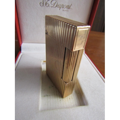 719 - Dupont of Paris Gold Plated Lighter Contained in Original Presentation Box