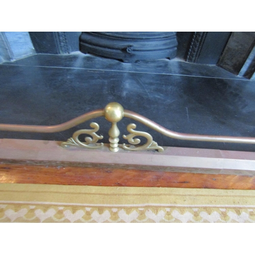 728 - Extending Copper and Brass Fire Fender Antique Extending 4ft 6 Inches to Approximately 5ft 6 Inches ... 