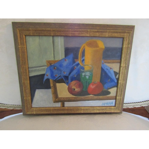 729 - Tom Harlan Still Life Signed Lower Right Contained Within Gilded Frame Oil on Canvas Approximately 1... 