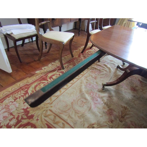 731 - Antique Mahogany Dining Room Table Twin Pod with Two Extra Leaves Extends to Approximately 10ft 6 In... 