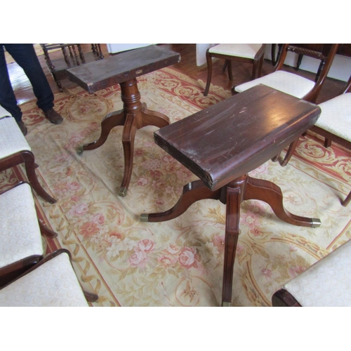 731 - Antique Mahogany Dining Room Table Twin Pod with Two Extra Leaves Extends to Approximately 10ft 6 In... 