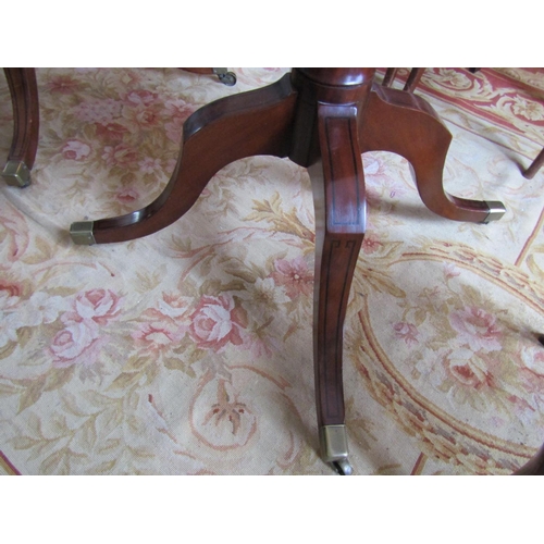 731 - Antique Mahogany Dining Room Table Twin Pod with Two Extra Leaves Extends to Approximately 10ft 6 In... 