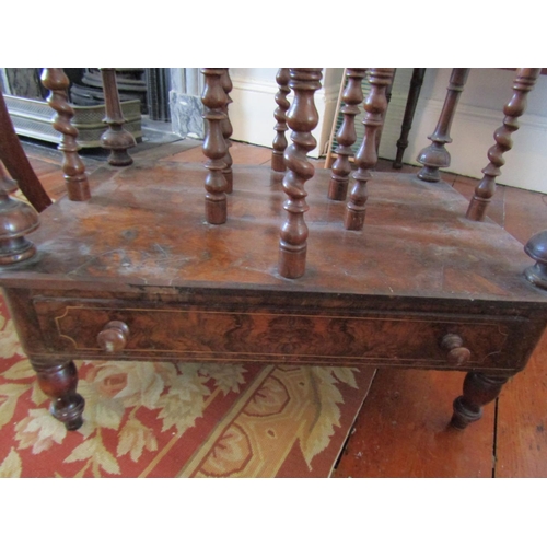 733 - Victorian Canterbury with Single Drawer to Base Turned Supports above Single Drawer Approximately 22... 