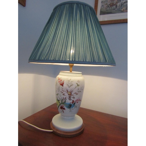 742 - Antique Table Lamp Complete with Shade Electrified Working Order Approximately 22 Inches High