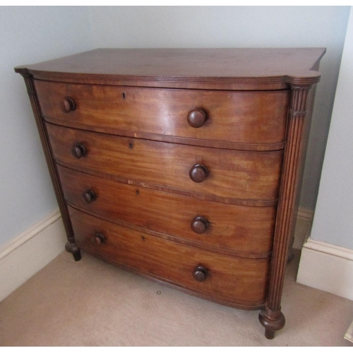 743 - Regency Chest of Four Long Drawers Well Carved Approximately 50 Inches Wide x 48 Inches High