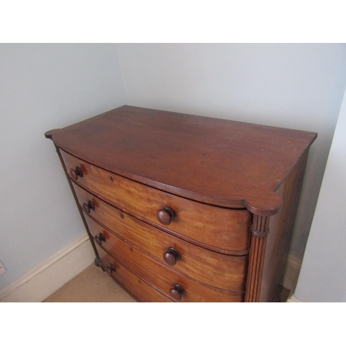 743 - Regency Chest of Four Long Drawers Well Carved Approximately 50 Inches Wide x 48 Inches High