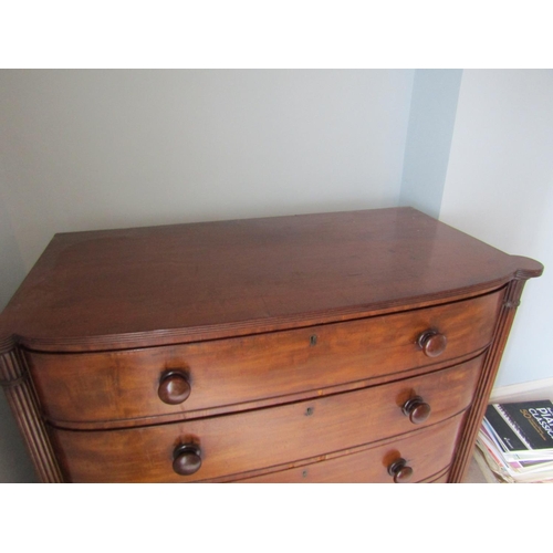 743 - Regency Chest of Four Long Drawers Well Carved Approximately 50 Inches Wide x 48 Inches High