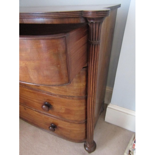 743 - Regency Chest of Four Long Drawers Well Carved Approximately 50 Inches Wide x 48 Inches High