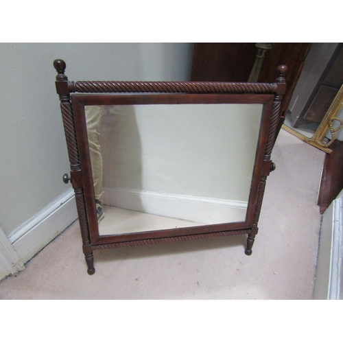 754 - William IV Dressing Table Mirror Freestanding Adjustable Plate Approximately 20 Inches Wide x 22 Inc... 