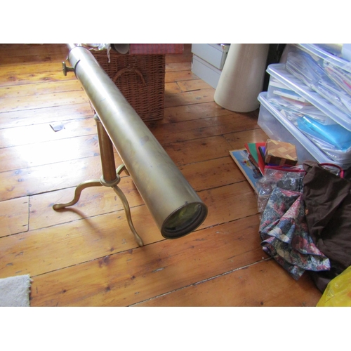 755 - Antique Telescope on Stand Brass Bound