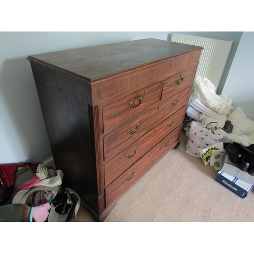 757 - Early Victorian Mahogany Chest of Two Short and Three Long Drawers Approximately 50 Inches Wide x 48... 