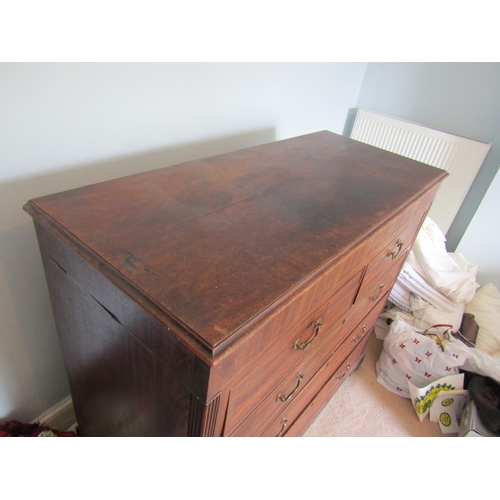 757 - Early Victorian Mahogany Chest of Two Short and Three Long Drawers Approximately 50 Inches Wide x 48... 