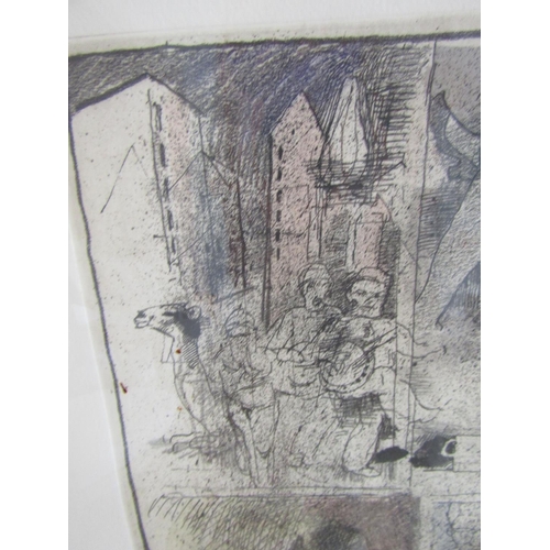 760 - Charlie Cullen Signed Engraving Episode from Ulysses by James Joyce Artist Proof Etching and Mixed M... 