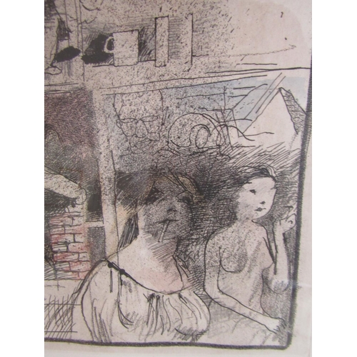 760 - Charlie Cullen Signed Engraving Episode from Ulysses by James Joyce Artist Proof Etching and Mixed M... 