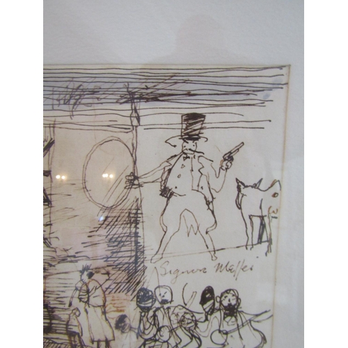 761 - Charlie Cullen Scene from Ulysses by James Joyce Artist Proof Engraving and Mixed Media Signed and D... 