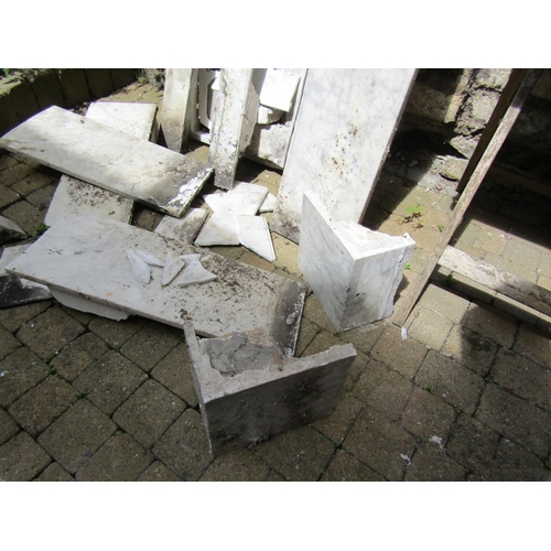 772 - Antique Marble Fireplace Restrained Form Mid Victorian Presently Disassembled