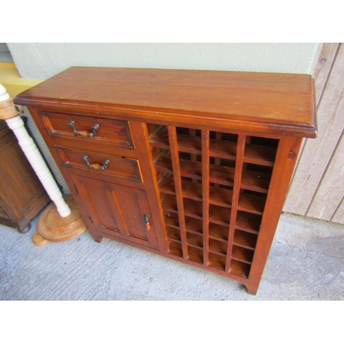 783 - Twin Drawer Side Chest with Wine Bottle Rack and Cupboard Base Approximately 40 Inches Wide x 42 Inc... 