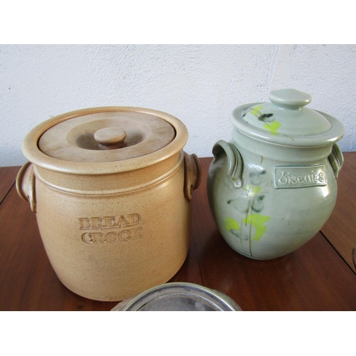 791 - Collection of Various Porcelain Items Including Bread Crock and Biscuit Barrel, etc. Quantity as Pho... 