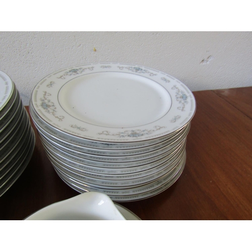 794 - Diane Fine Porcelain China Part Dinner Service Including Green Serving Dishes, etc Quantity as Photo... 