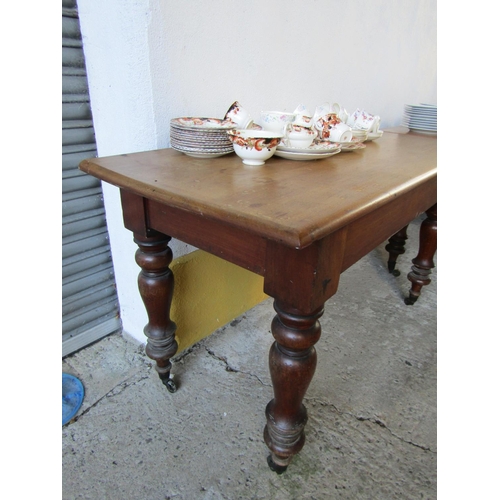 796 - William IV Mahogany Side Table Turn Supports Approximately 52 Inches Wide x 30 Inches High