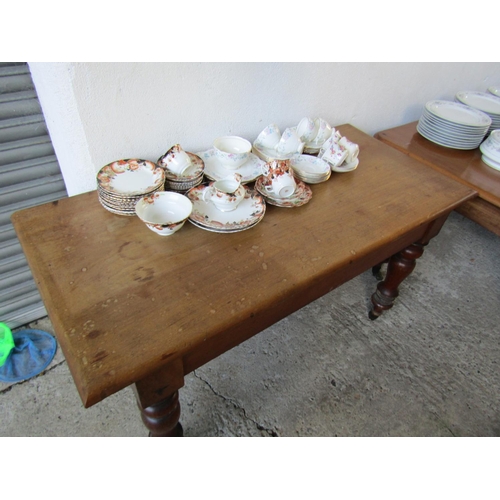 796 - William IV Mahogany Side Table Turn Supports Approximately 52 Inches Wide x 30 Inches High