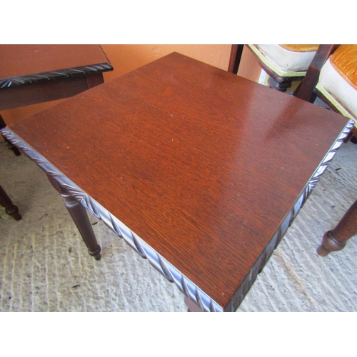 812 - Pair of Mahogany Square Form Occasional Tables or Lamp Tables Each Approximately 14 Inches Square