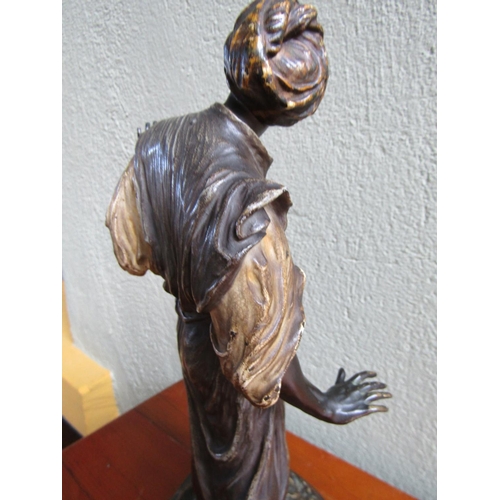 834 - Antique Austrian Cold Plated Bronze of Arab Figure Approximately 11 Inches High