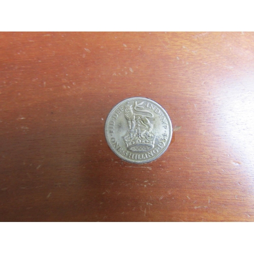 840 - Scottish Silver Coin Inset Wooden Table Dish Circular Form by Beedie of Dundee Stamped to Base