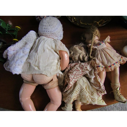 843 - Three German Dolls Antique Tallest Approximately 18 Inches High