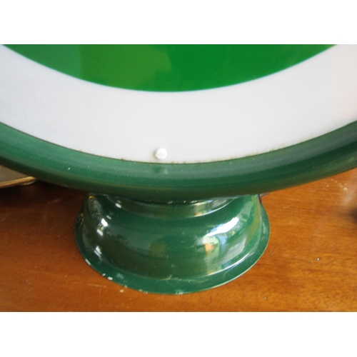 844 - Castrol Motor Oil Globe Form Table Lamp Pedestal Base Electrified Working Order Approximately 18 Inc... 