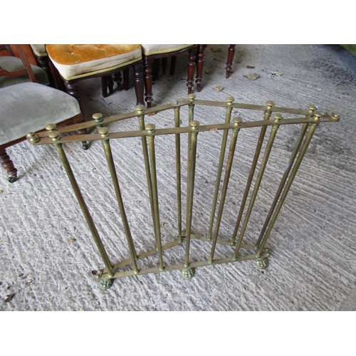 851 - Cast Brass Rail Form Fire Finder Adjustable Size Extending to Approximately 44 Inches x 28 Inches Hi... 