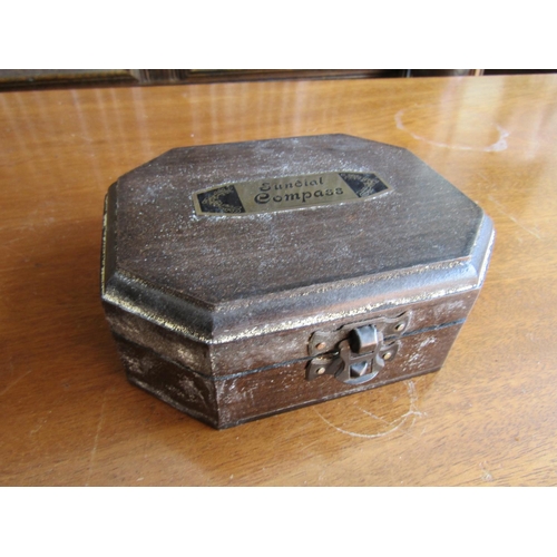 909 - Maritime Compass Contained Within Storage Box Approximately 5 Inches Wide