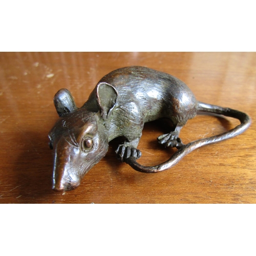 915 - Austrian Bronze Figure Mouse Approximately 8cm Wide