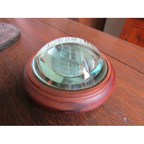 923 - Table Top Compass Circular Globe Form Approximately 10cm Diameter