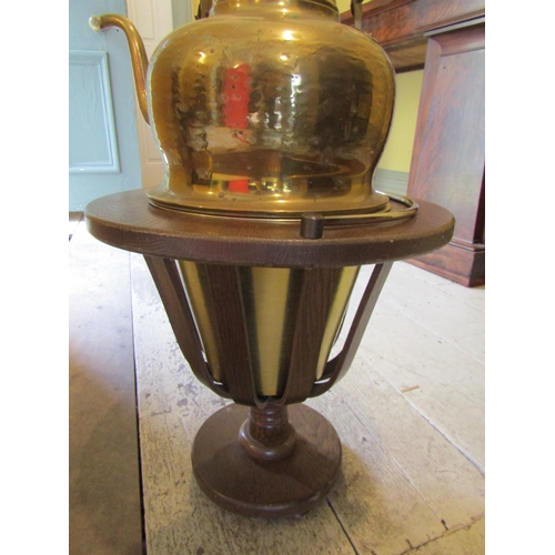 934 - Large Brass Samovar on Stand with Original Brass Liner Full Size Entire Approximately 30 Inches High