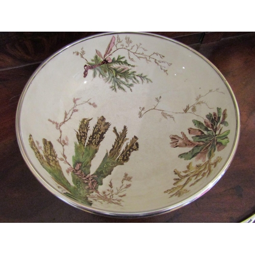 950 - Wedgwood Lobster Motif Salad Bowl with Salad Spoon and Fork Lobster Claw Motif Ends Attractively Det... 