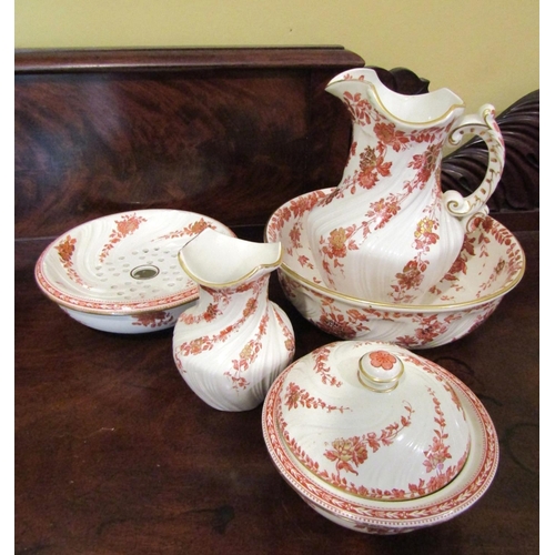 960 - Bentley Pattern Wedgwood Porcelain Dressing Table Set Including Ewer and Bowl Quantity as Photograph... 