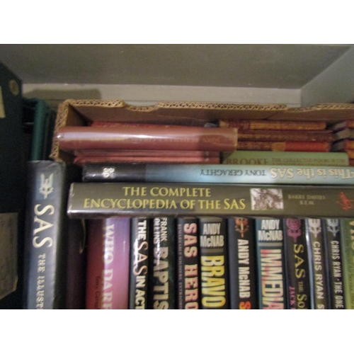 965 - Quantity of Various of Military Books, Novels, etc. Including SAS Interest Quantity as Photographed