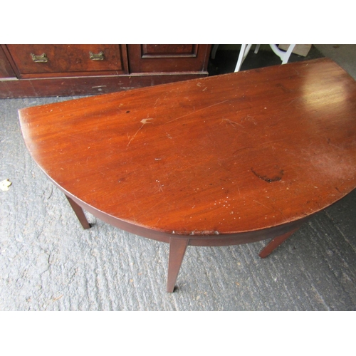 975 - George III Mahogany D-End Side Table 48 Inches Wide x 29 Inches High Approximately