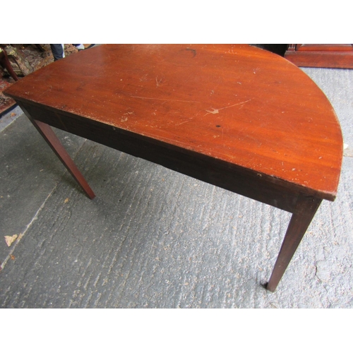 975 - George III Mahogany D-End Side Table 48 Inches Wide x 29 Inches High Approximately