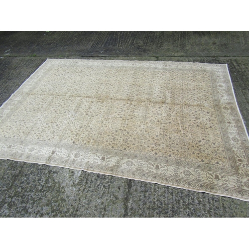 979 - Persian Pure Wool Rug Pale Ground 285cm x 195cm