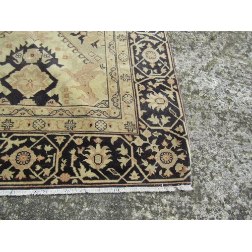 986 - Persian Pure Wool rug Pale and Dark Navy Ground 375cm Long x 270cm Wide