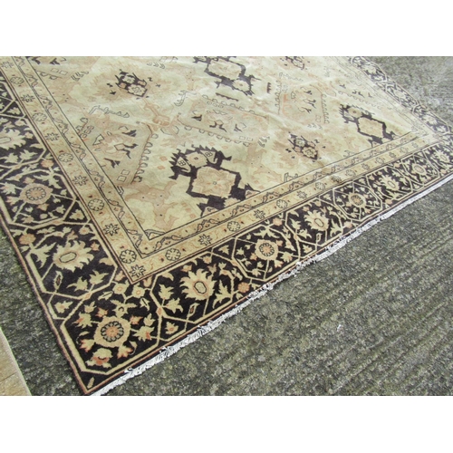 986 - Persian Pure Wool rug Pale and Dark Navy Ground 375cm Long x 270cm Wide