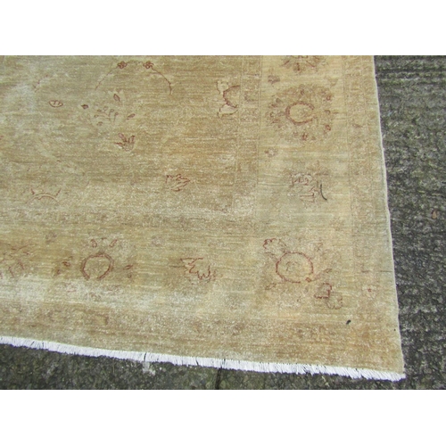 990 - Persian Pure Wool Rug Pale Ochre Ground 350cm Long x 270cm Wide