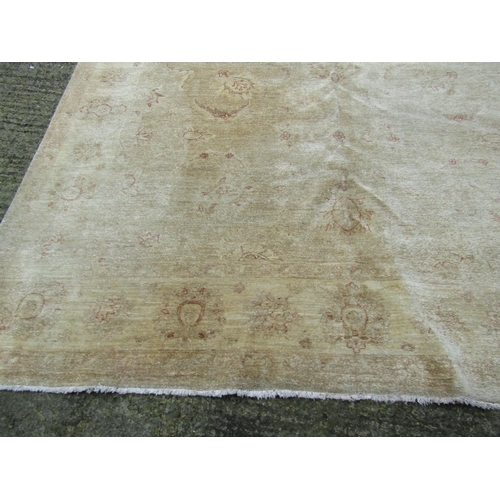 990 - Persian Pure Wool Rug Pale Ochre Ground 350cm Long x 270cm Wide