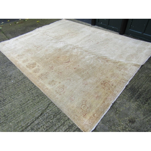 990 - Persian Pure Wool Rug Pale Ochre Ground 350cm Long x 270cm Wide