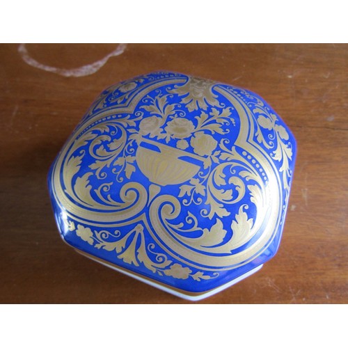 815 - Patek Philippe Fine Porcelain Box Depicting Watch Gilded Decoration Approximately 4 Inches Square Go... 