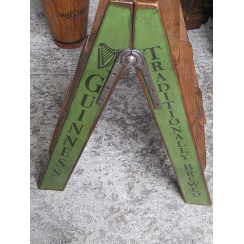 2072 - Guinness Pine Three Step Ladder Approximately 16 Inches Wide x 30 Inches High