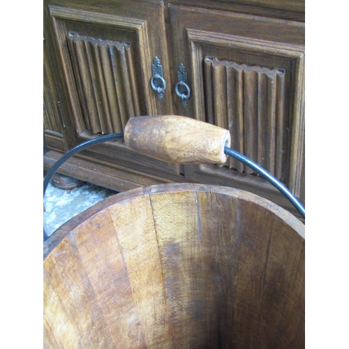 2079 - Bollinger Champagne Wooden Bucket with Swing Carry Handle